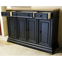 Black Sideboard w/Wood Top