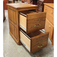 Oak 2 Drawer File Cabinet