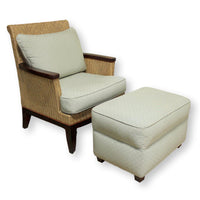 Wicker Chair w/Ottoman