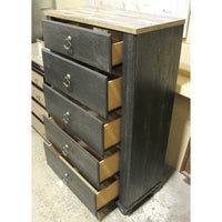 Ashley 5 Drawer Rustic Black Chest of Drawers