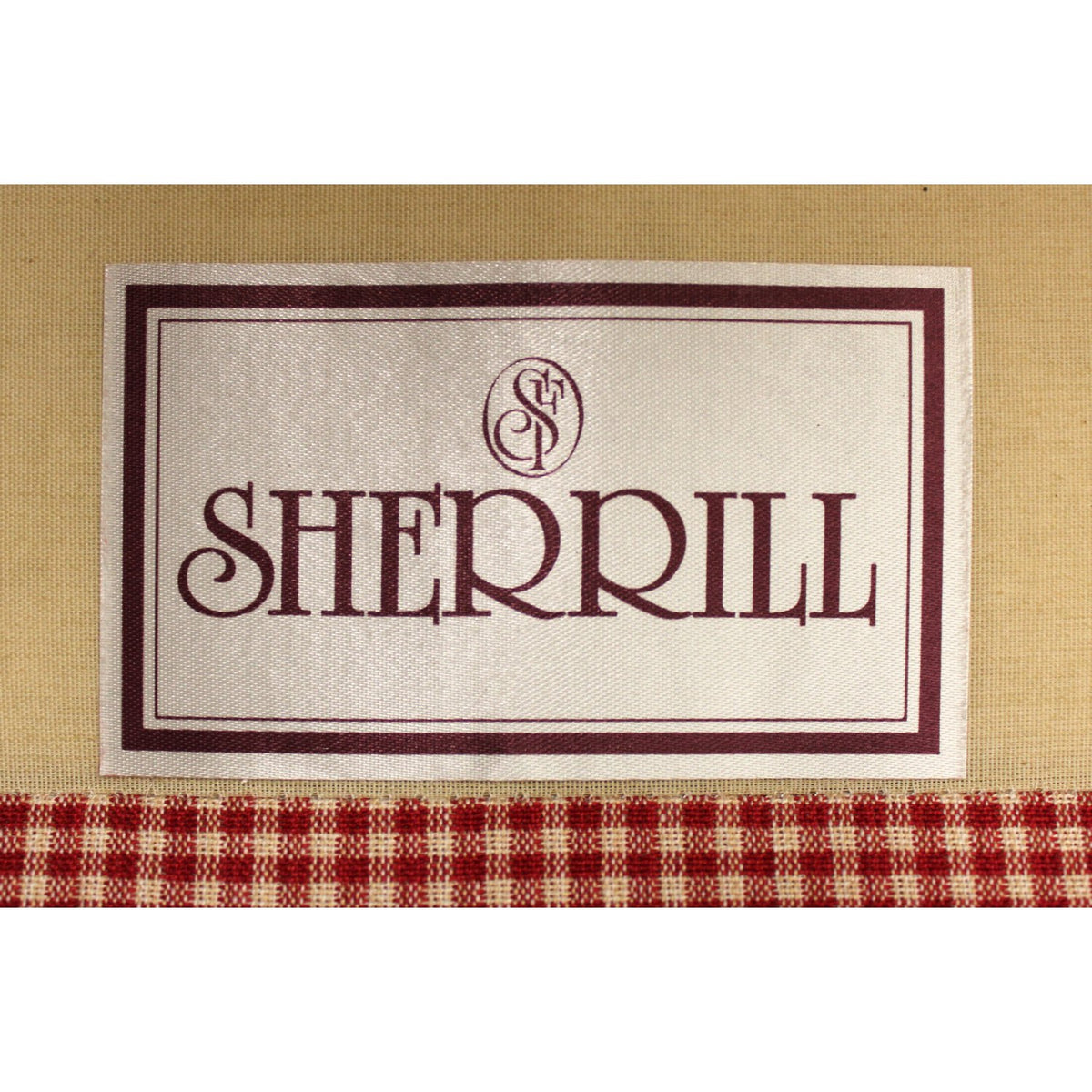 Sherrill Red Gingham Armchair