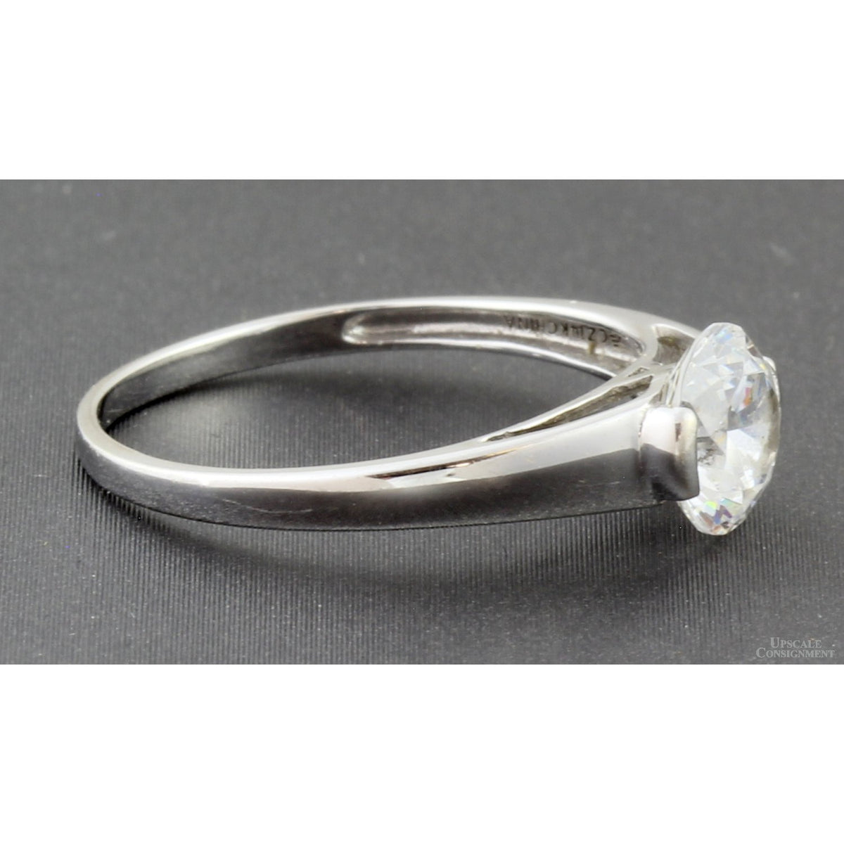 7mm Round Brilliant Cubic Zirconia 14K Gold Ring