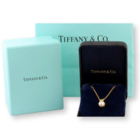 Tiffany & Co. Signature Pearl & Diamond Pendant Necklace – 18K Gold