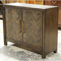 Rustic Wood 2-Door Cabinet