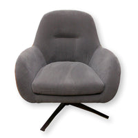American Leather Gray Swivel Chair