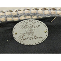 Baker Furniture Cream & Gray Tweed Armchair