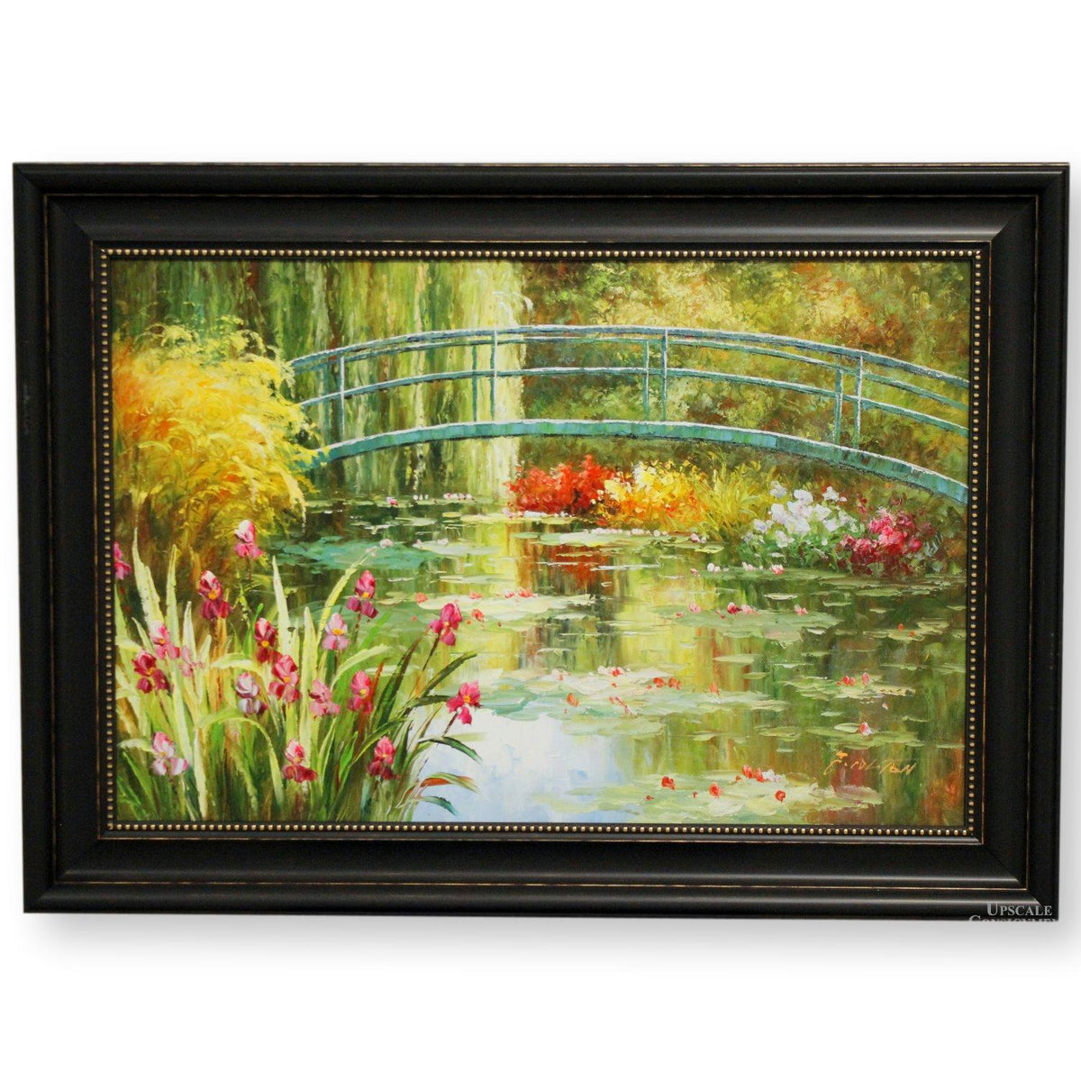 Green Bridge Water Garden Oil Painting