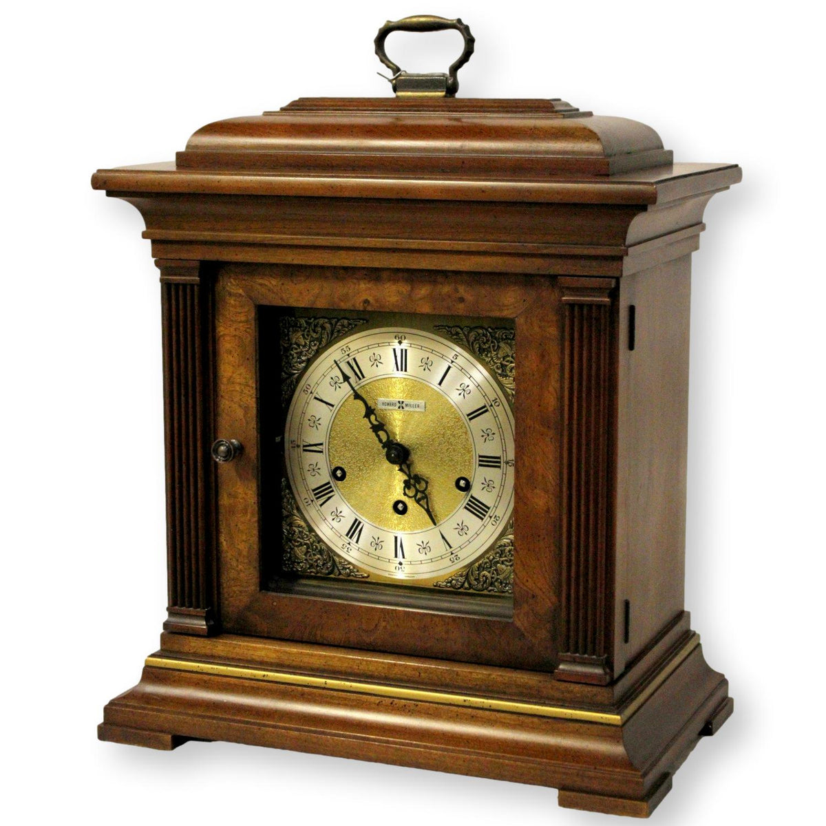 Howard Miller Mahogany & Brass Mantle Clock