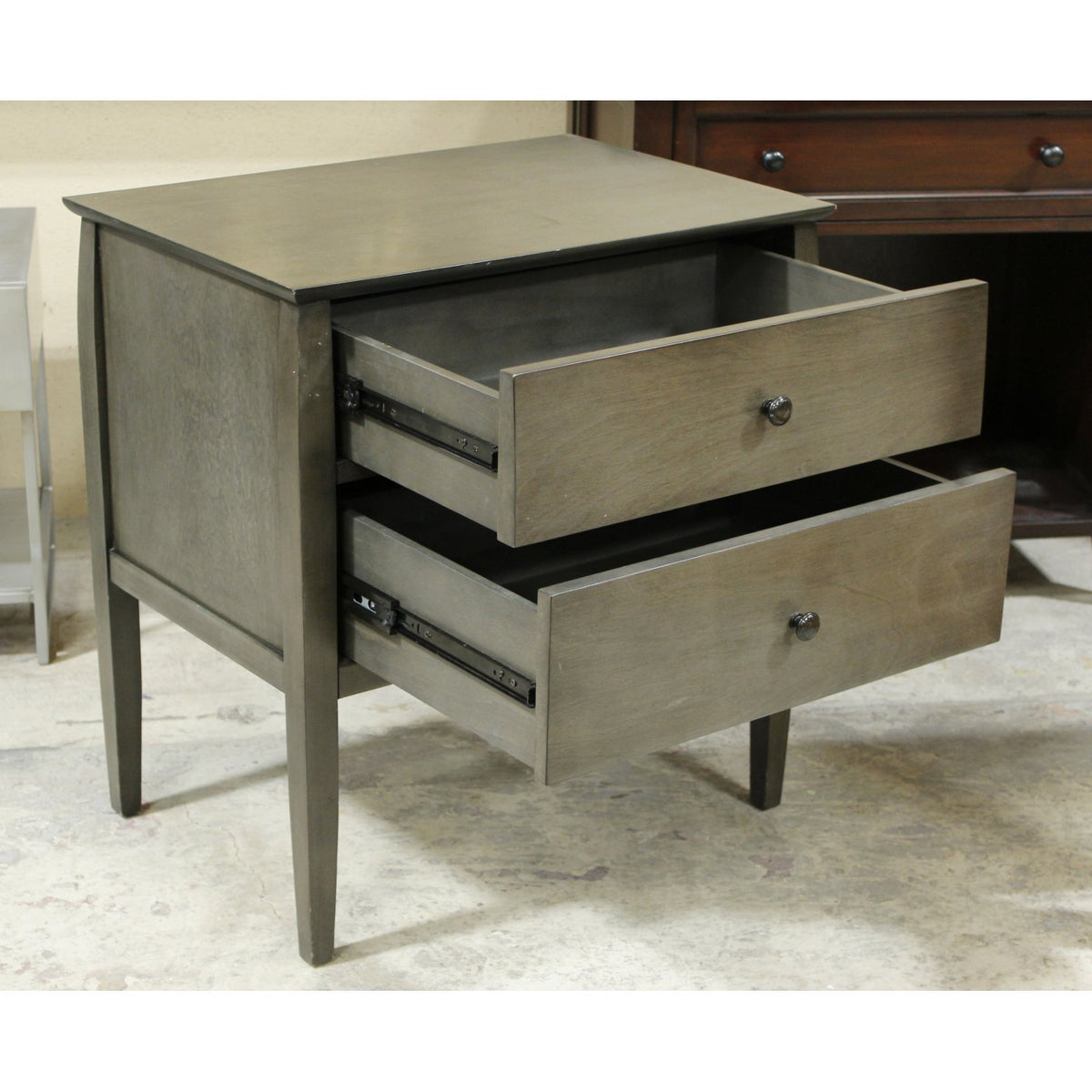 Crate & Barrel 2 Drawer Nightstand
