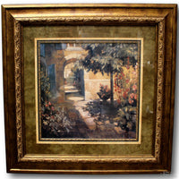 Framed Tuscan Courtyard Scene