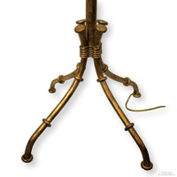 Gold Gilt Bamboo Motif Floor Lamp