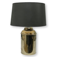 Brass Table Lamp w/Black Shade