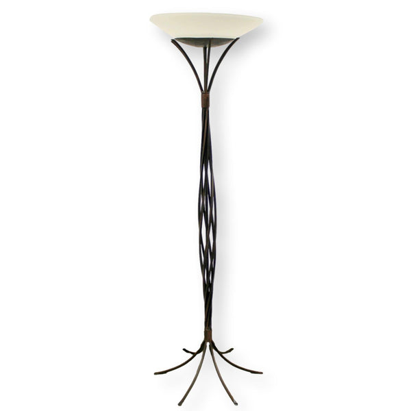 George Kovacs Wrought Iron Torchiere Floor Lamp