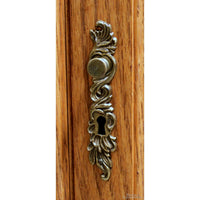 5' Oak Curio w/Leaded Glass