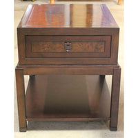 Fine Furniture Burlwood Parquet Top Side Table