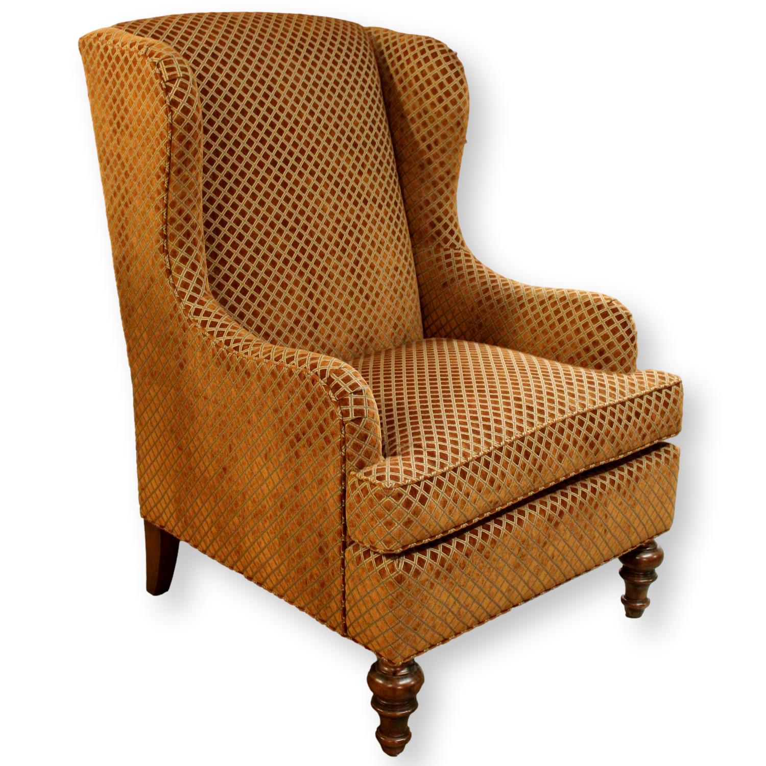 Drexel Heritage Burnt Orange Wingback Chair – Upscale Consignment