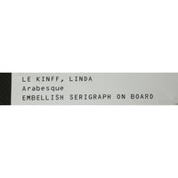 Framed Serigraph on Wood "Arabesque" By Linda Le Kniff