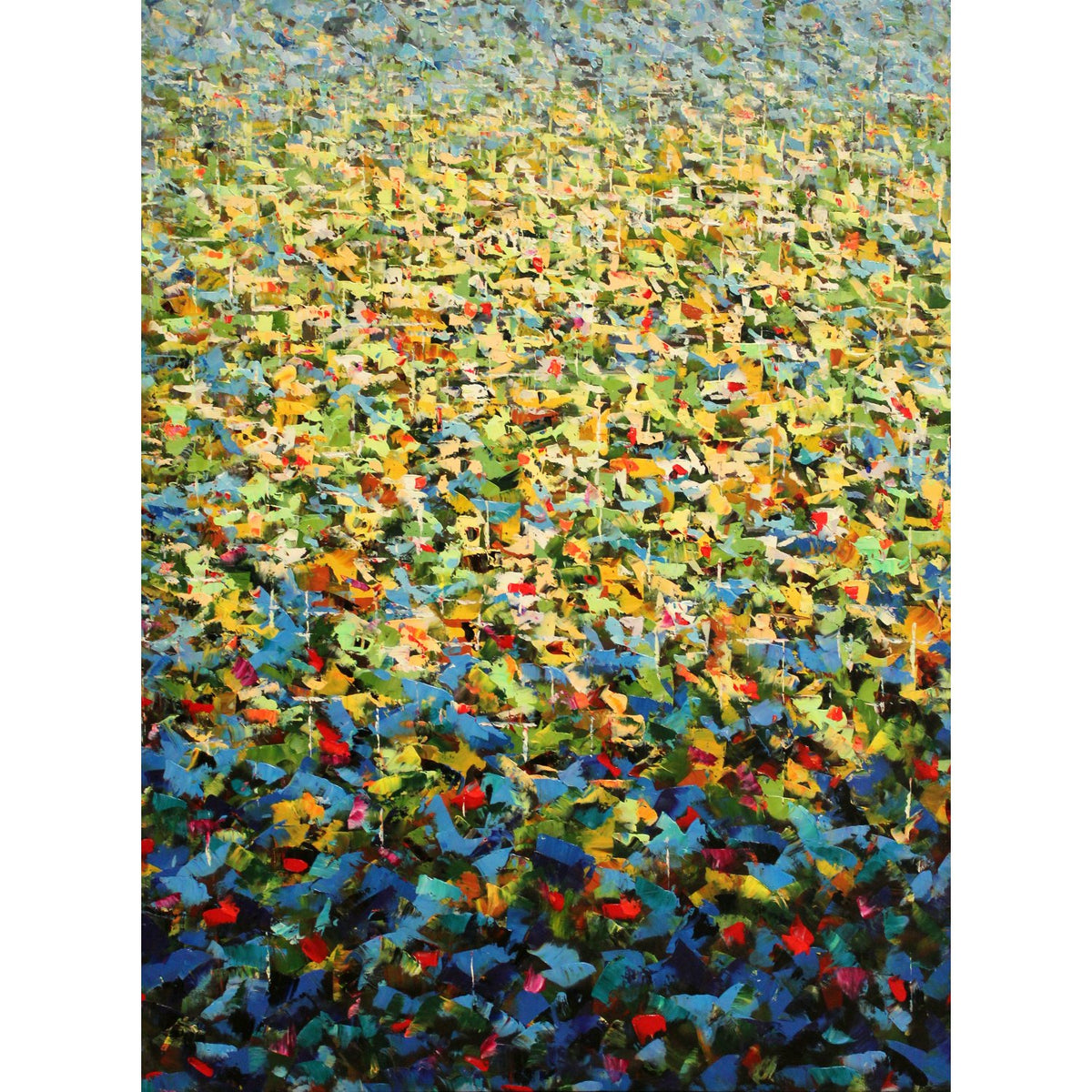 Framed Original Oil Colorful Abstract