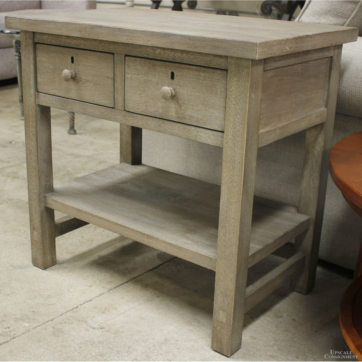 Farmhouse Two Drawer End Table