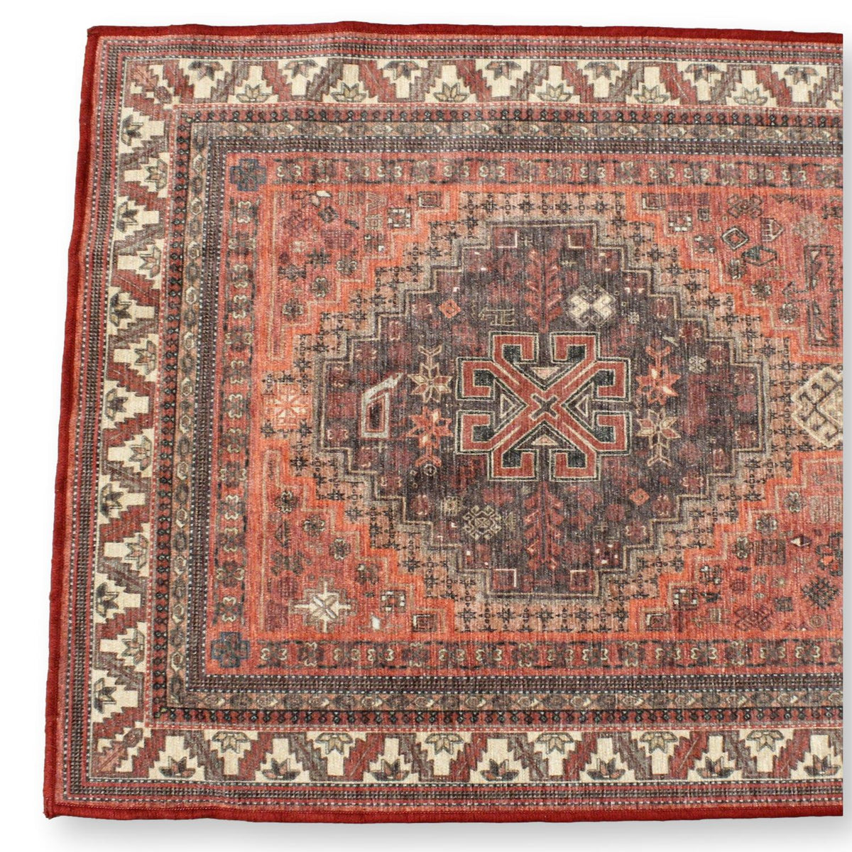 Ruggable 2' 6'' X 6' 10'' Red Runner Rug w/Pad