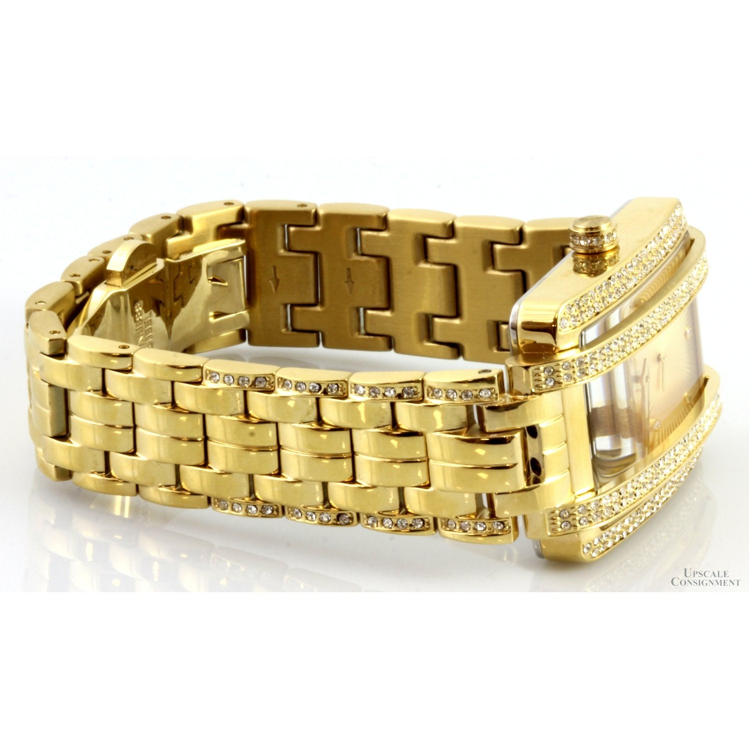 18K Gold Plate Second Hand Sub-Dial Swiss Quartz Watch – Upscale