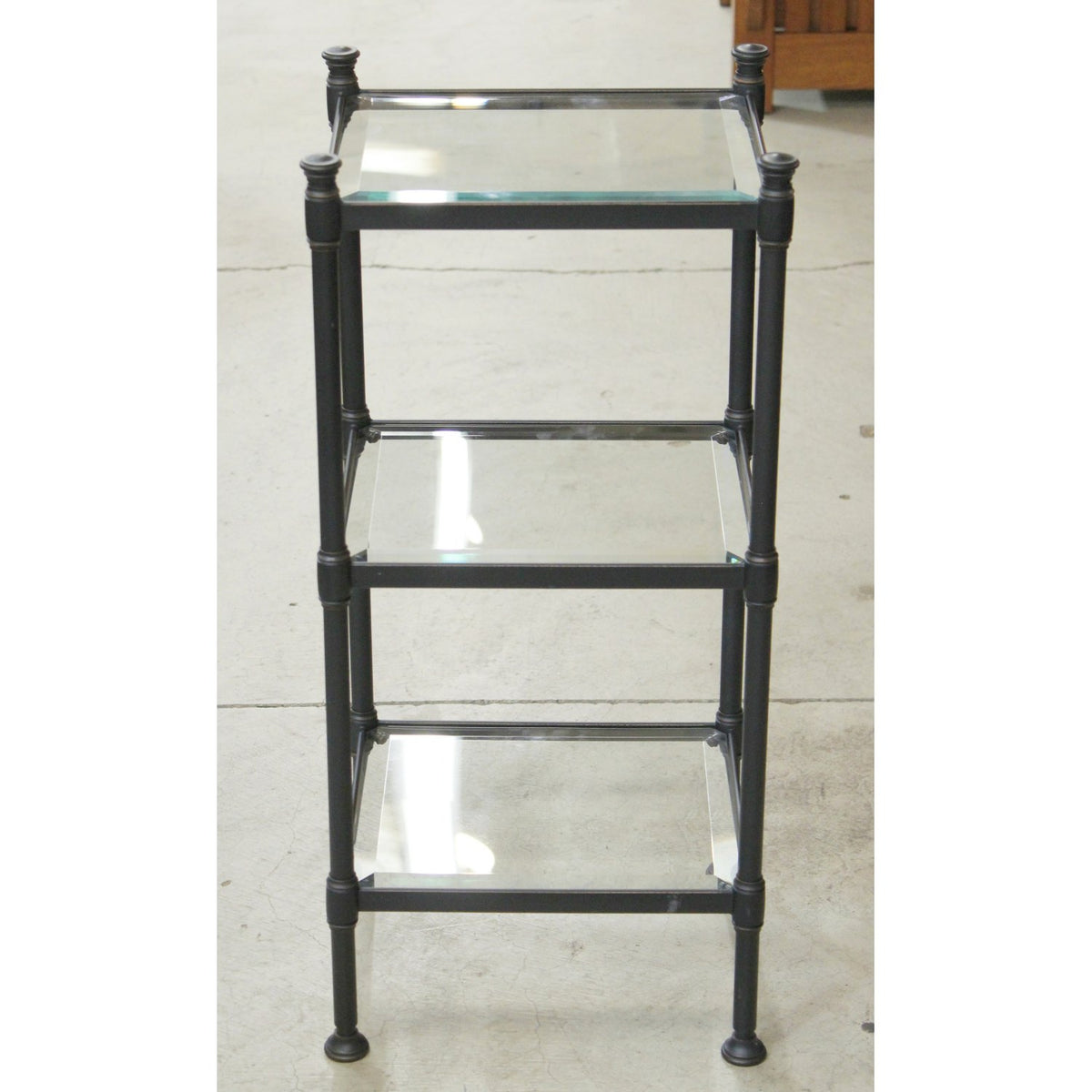 3-Tier Glass & Metal Accent Table