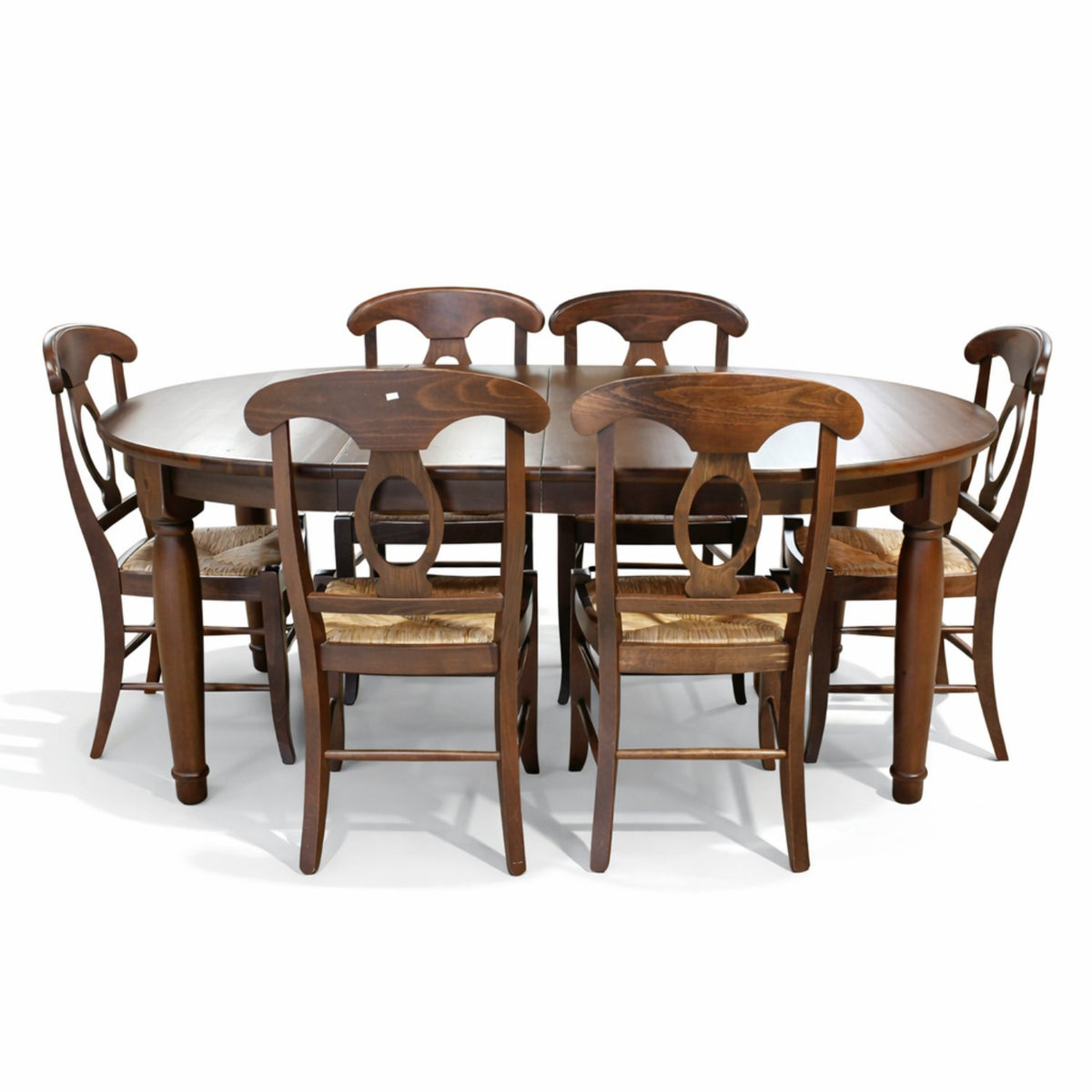 Dark Pine Dining Table w/6 Chairs