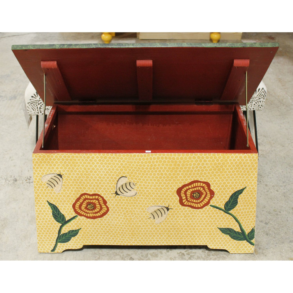 Palecek 'Bee Home' Brightly Painted Blanket Chest