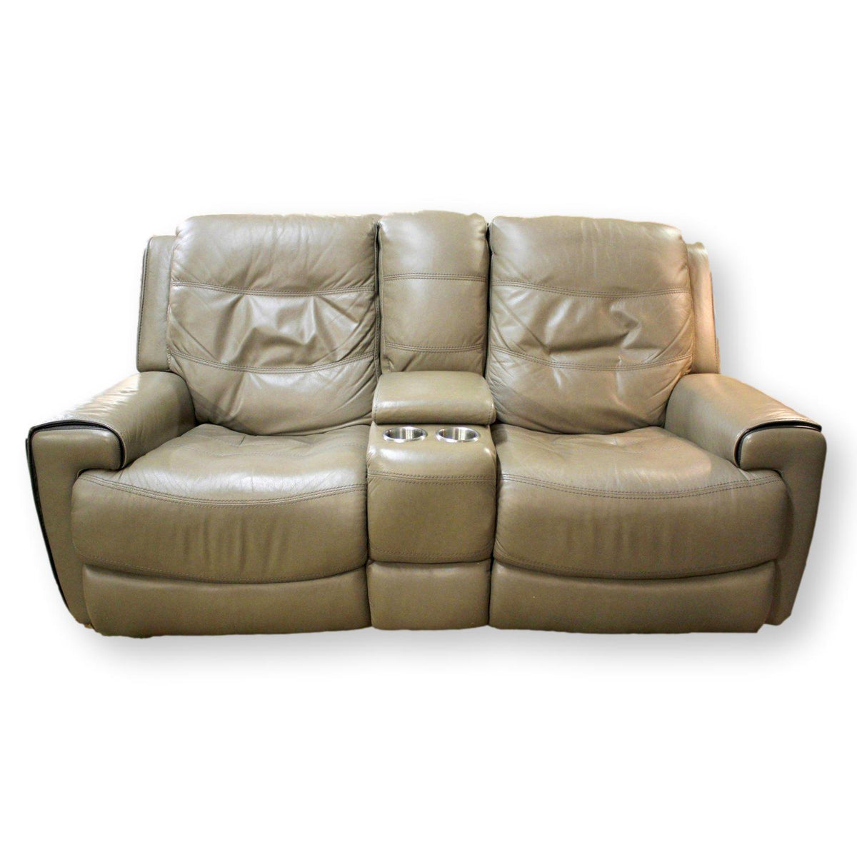 Flexsteel Power Reclining Loveseat w/Console & Power Headrests