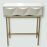 West Elm Sculpted Geo Mini Console Table