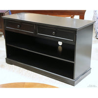 Black Distressed 2 Drawer Media Console