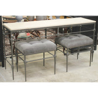 Bernhardt Console Table w/Bunching Ottomans