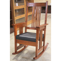 Mission Style Oak Spindle Rocking Chair