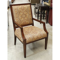 Wood Framed Tapestry Arm Chair
