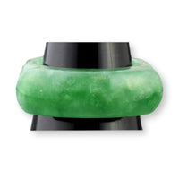 Deep Green Jadeite Saddle Band Bold Polished Jade|Rich Color