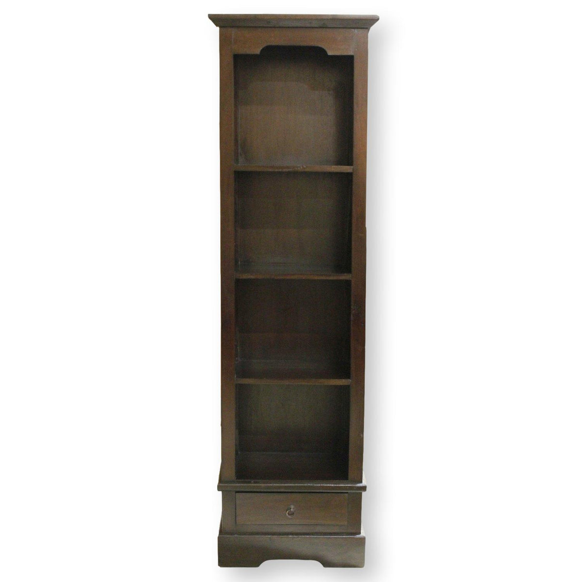 Espresso Narrow Bookcase w/Drawer