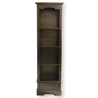 Espresso Narrow Bookcase w/Drawer