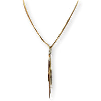 Italian Tri-Color 14K Gold Vermeil & 925 Sterling Silver Necklace, Bracelet & Earrings Set