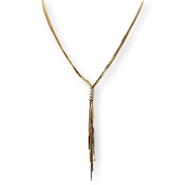 Italian Tri-Color 14K Gold Vermeil & 925 Sterling Silver Necklace, Bracelet & Earrings Set