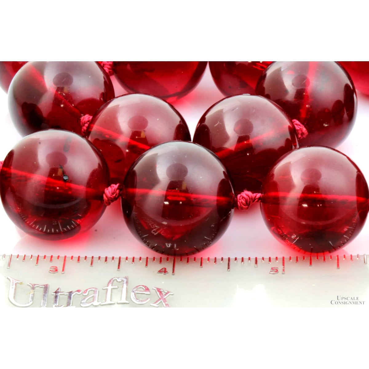 Premium Quality Natural Baltic Red Amber Bead 22" Necklace