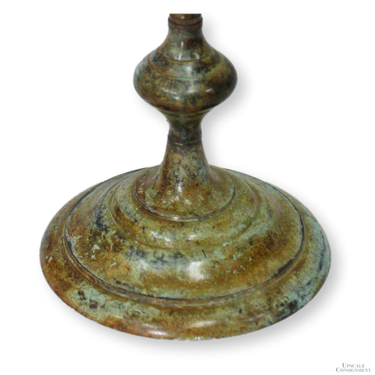 Verdigris Brass Candlestick Table Lamp