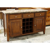 Steve Silver Co. Stone Top Sideboard w/Wine Storage