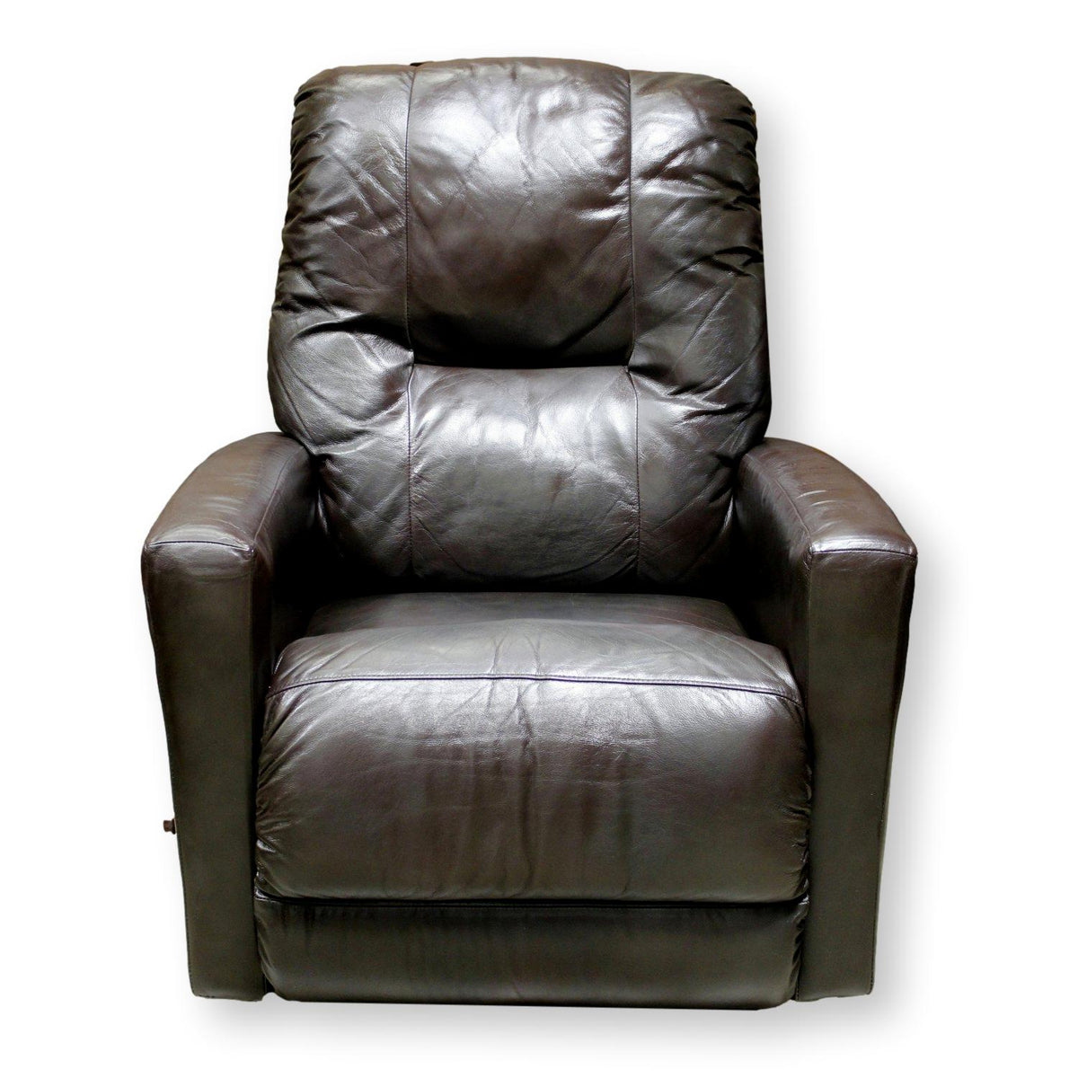La-Z-Boy Brown Leather Swivel Rocking Recliner