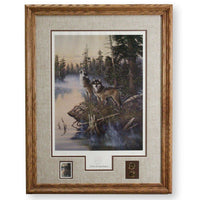 Framed Print 'Where Freedom Reigns' (Wolves) By Derk Hansen