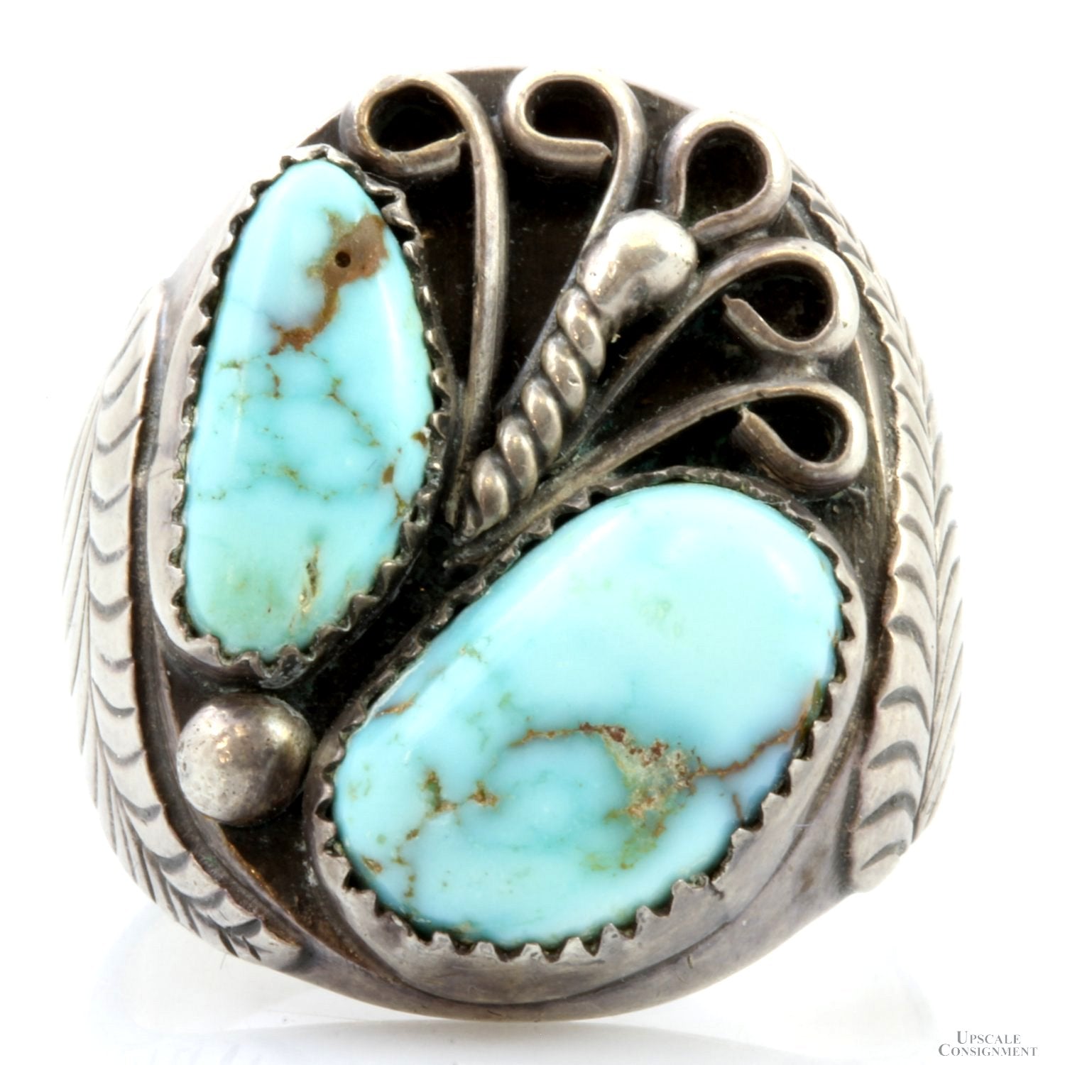 Richard Begay Signed Turquoise Ring popular