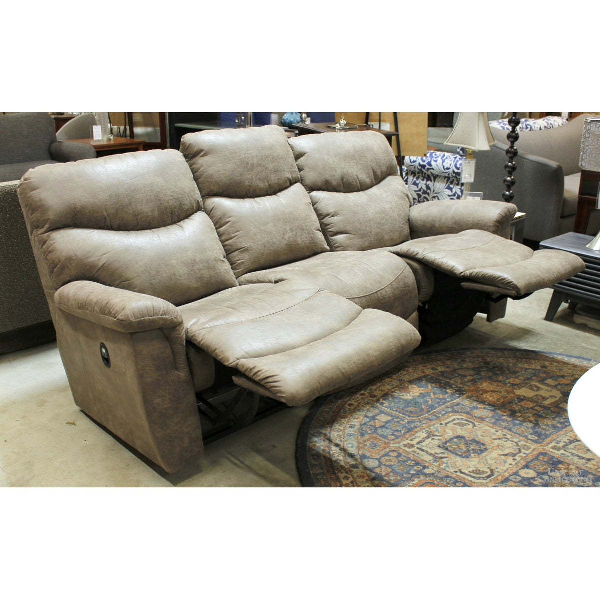 La-Z-Boy Mottled Brown Dual Reclining Sofa