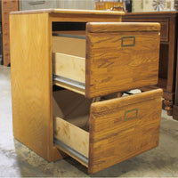 Oak 2 Drawer File Cabinet