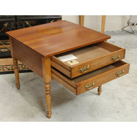 Leopold Stickley Colonial Style 2 Drawer End Table