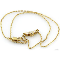 Three-Stone .51ctw Diamond 14K Gold Trilogy Necklace