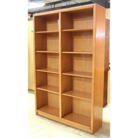 Oak Double Bookcase